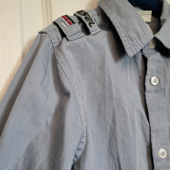 Diesel Boys Button Down Dress Shirt with Pocket Size 5 - Picture 8 of 8